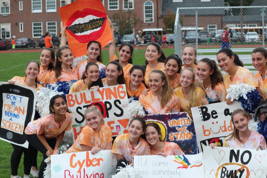 Key Club volunteers took part in Unity Day by wearing orange and preparing posters promoting anti-bullying.