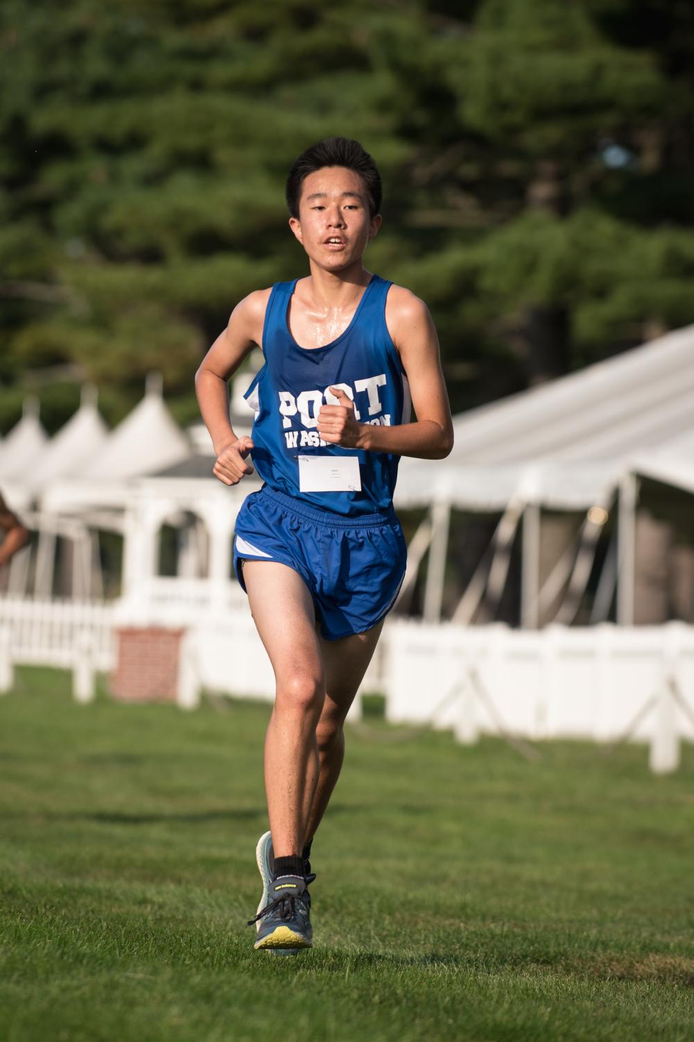Freshman Yukawa Ito finishes a four-kilometer race at Bethpage State Park on Monday, Sept. 11.