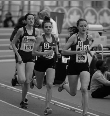 Lucy Hurt pushes to the front of the pack at the New York State Championships on Mar. 3 in Staten Island with a time of 3:01:63 placing 21st overall.