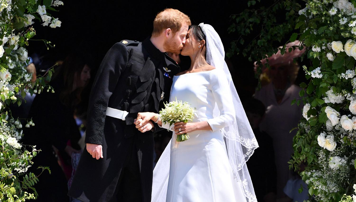 Meghan Markle and Prince Harry seal the deal at St. George's Chapel at Windsor Castle at noon on May 19 the same time that the Port Washington Public Library hosted its viewing event.