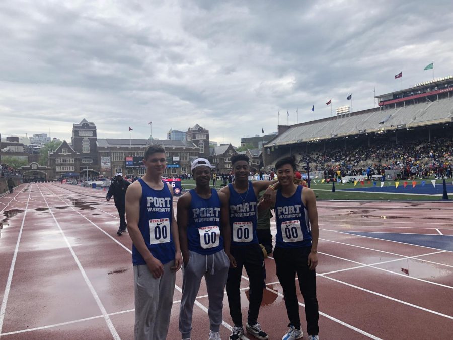 From left to right: Tyler Stream, Daron Proctor, Chris Bradberry, and Taiki Hirooka.  Proctor, Bradberry, and Hirooka wait to compete, while Stream was unable to because of a torn hamstring.